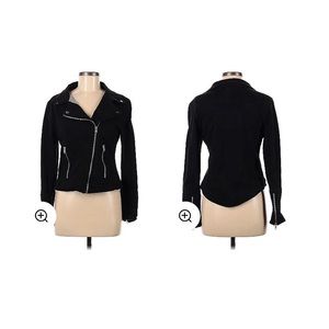Cynthia Rowley Small Black Zipper Jacket.